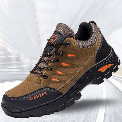 Men's Hiking Work Shoes Casual Breathable Lace-up Sneakers Outdoor Running Sports Shoes - Wnkrs