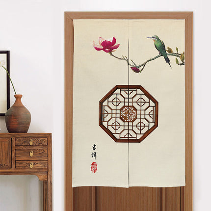 Home Kitchen Bedroom Partition Chinese Style Cloth Curtain - Wnkrs