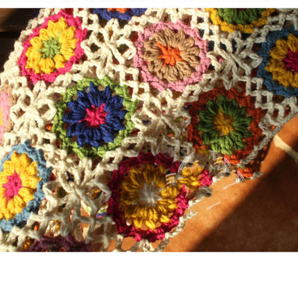 Knitted Crocheted Blanket Woven Round Core Tablecloth - Wnkrs