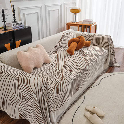 Sofa Cover With Long Chair Home Decoration Tassel Blanket - Wnkrs