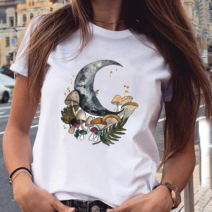 Camiseta de Mujer con Estampado Vino