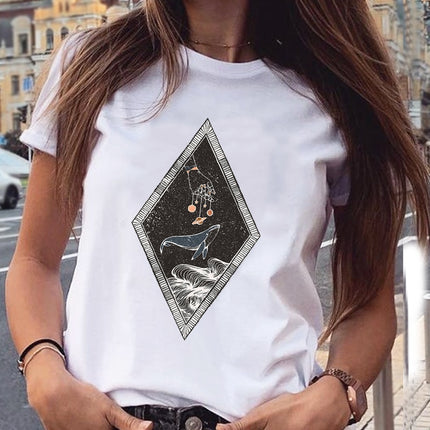 Camiseta de Mujer con Estampado Vino