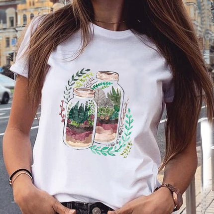 Camiseta de Mujer con Estampado Vino