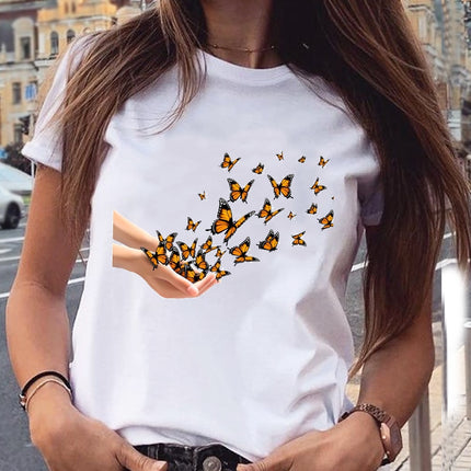 Camiseta de Mujer con Estampado Vino