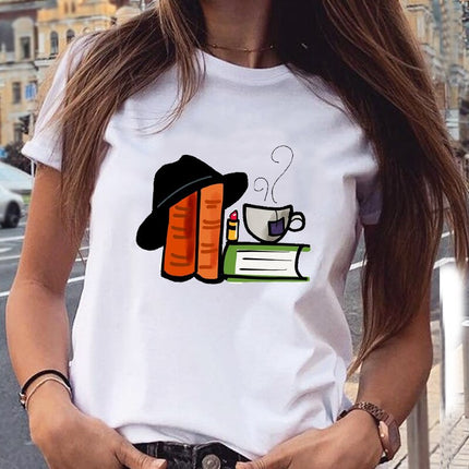 Camiseta de Mujer con Estampado Vino