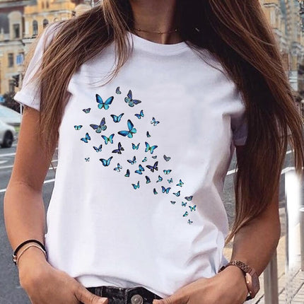 Camiseta de Mujer con Estampado Vino