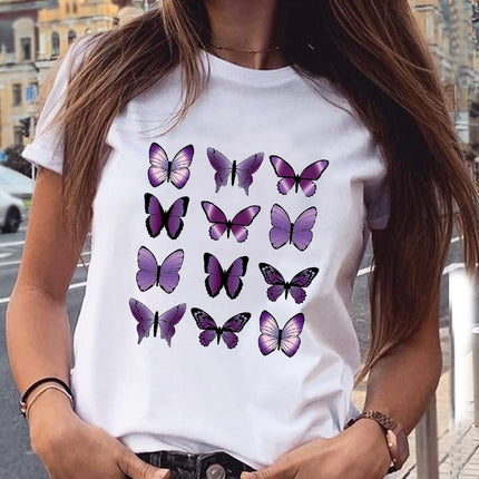 Camiseta de Mujer con Estampado Vino