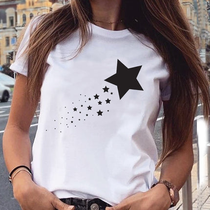 Camiseta de Mujer con Estampado Vino