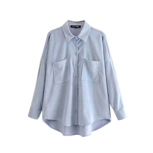 Women's Oversized Shirt with Pockets - Wnkrs