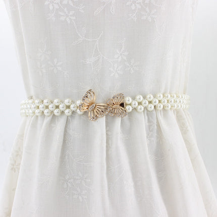 Women's Stylish Floral Belt with Pearls - Wnkrs