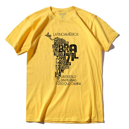 Men's Fashion Street Style Map Printed T-Shirts - Wnkrs
