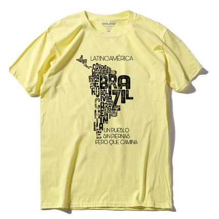 Men's Fashion Street Style Map Printed T-Shirts - Wnkrs
