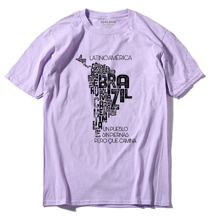 Men's Fashion Street Style Map Printed T-Shirts - Wnkrs