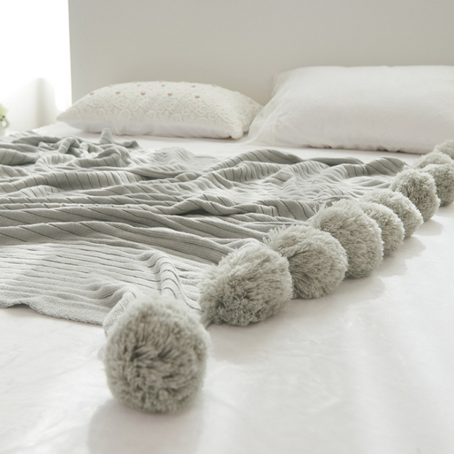 Ball carpet cotton knit blanket - Wnkrs
