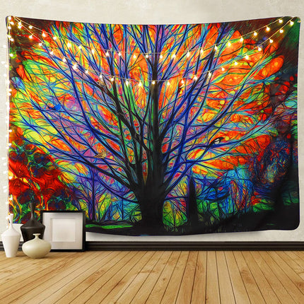 Colorful tree forest tapestry - Wnkrs
