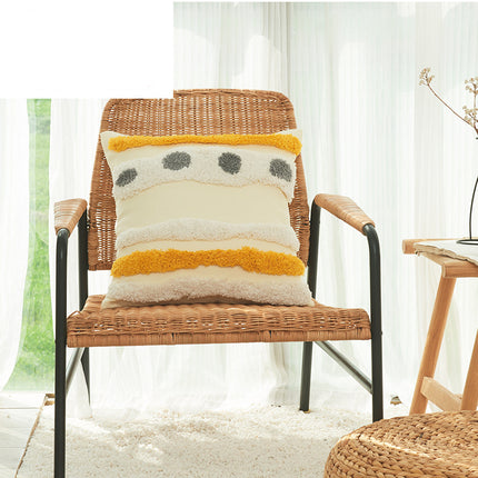 Nordic Moroccan Embroidered Geometric Cushion Cover - Wnkrs