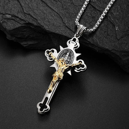 Saint Benedict Exorcism Cross Necklace - Wnkrs