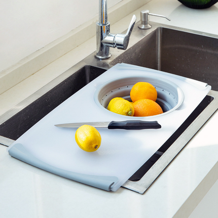 Innovative Multi-Functional 3 in 1 Chopping Board Detachable Folding Drain Basket Sink Cutting Board - Wnkrs