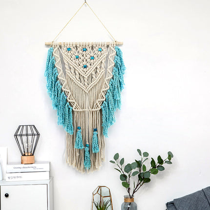 Hand-Woven Cotton Rope Tapestry Bohemian Tapestry Pendant Simple Home - Wnkrs