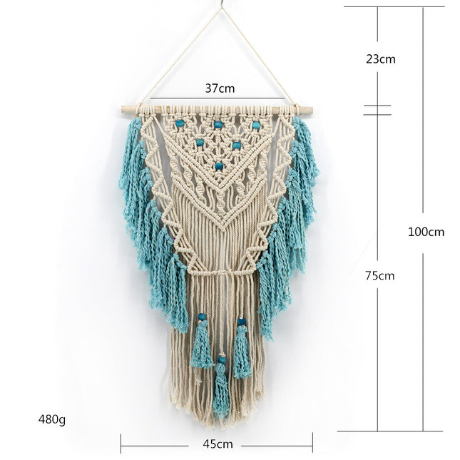 Hand-Woven Cotton Rope Tapestry Bohemian Tapestry Pendant Simple Home - Wnkrs
