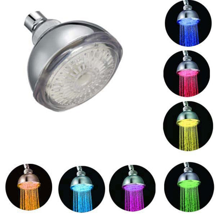 Romantic LED Shower Head Pressurized Water Saving Adjustable 7 Color LED Shower Head Facut Home Bathroom LED Shower Sprinkler - Wnkrs