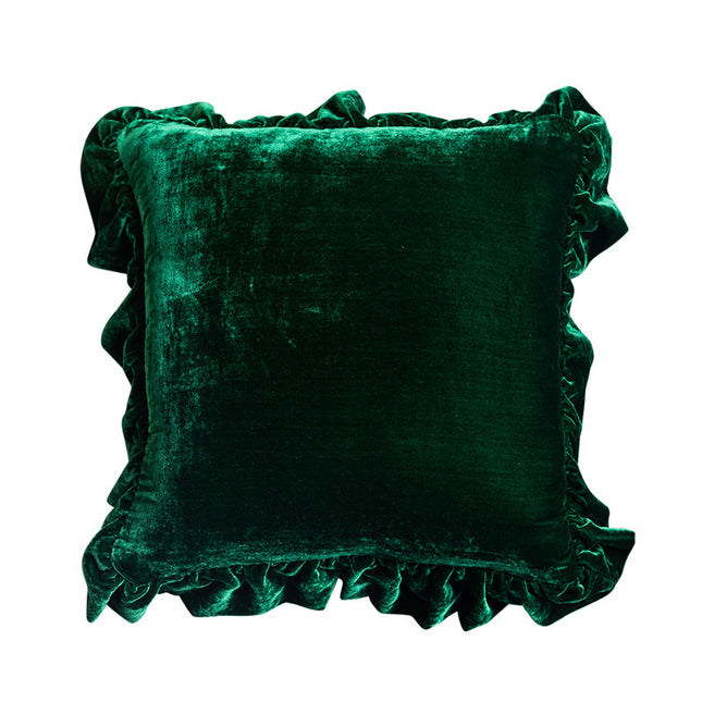 Cushion Lace Throw Pillow Solid Color Sofa Waist Pillow Bed Head Pillow Pillow Cover - Wnkrs