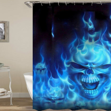 Skull Pattern Waterproof Shower Curtain Art Halloween Decoration Bathroom Curtain - Wnkrs