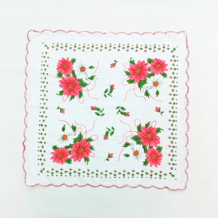 Women'S Cotton Handkerchief With Tooth Edge Print - Wnkrs
