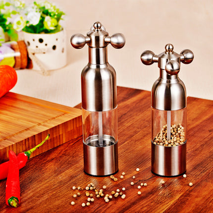 Pepper Mill Gadgets Pepper and Salt Grinder Grinding 4 Color Garlic Grinding Spice Grinder Kitchen Creative Tools BBQ Accessory - Wnkrs
