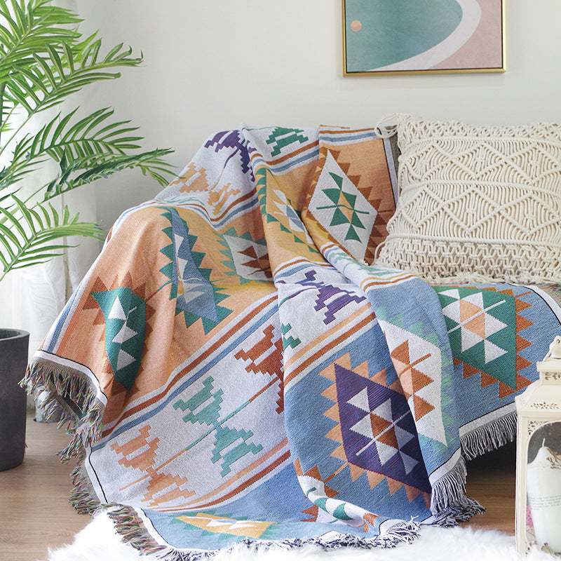 Bohemia Sofa Cover Geometric Throw Blanket For Beds Spread Sofa Towel Knitted Blanket