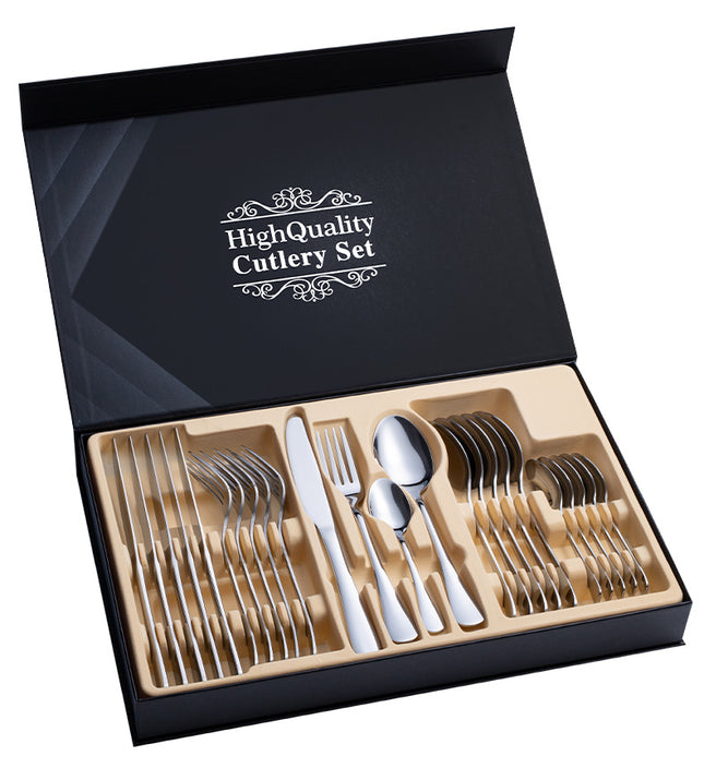 Stainless Steel Cutlery Set 24-Piece Gift Cutlery Steak Cutlery Gift Box - Wnkrs