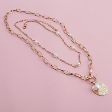 Women's Baroque Pearl Coin Pendant - Wnkrs