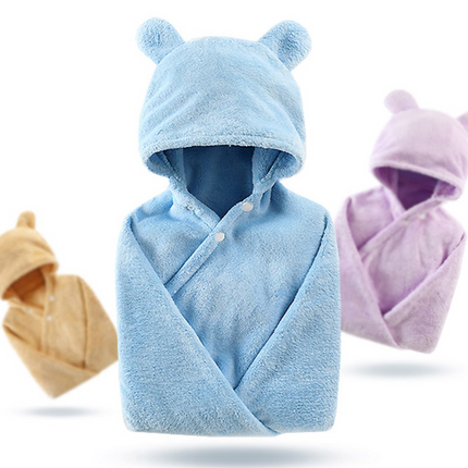 Cotton baby care hooded bath towel - Wnkrs