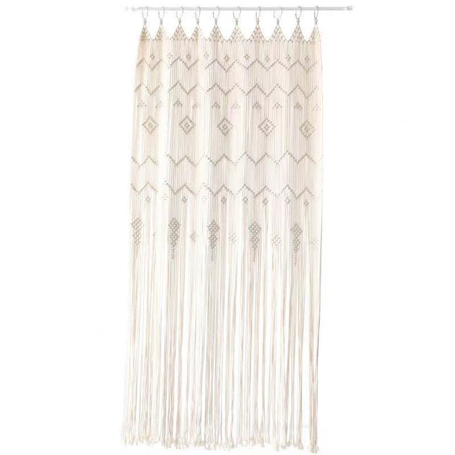 Finished Hoop Door Curtain Bohemian Tapestry Hand Woven Curtain European Style - Wnkrs