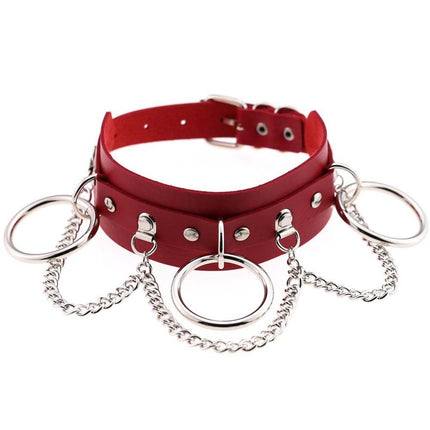 Women's Hoops and Chains Choker Necklace - Wnkrs