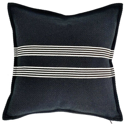Geometric Striped Cotton And Linen Pillowcase - Wnkrs