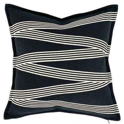 Geometric Striped Cotton And Linen Pillowcase - Wnkrs