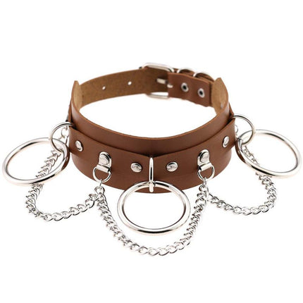 Women's Hoops and Chains Choker Necklace - Wnkrs