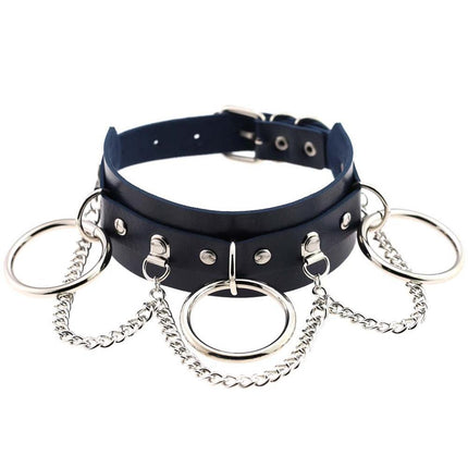 Women's Hoops and Chains Choker Necklace - Wnkrs