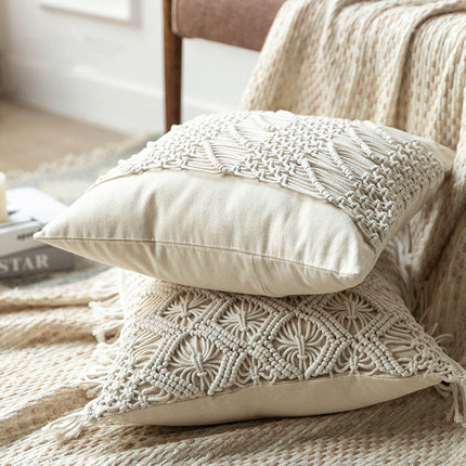 Hand-woven Cotton Thread Cushion Cover - Wnkrs