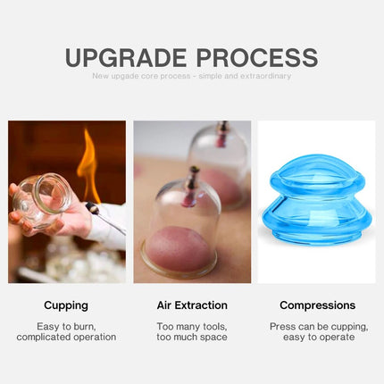 Ensemble de ventouses en silicone pour massage amincissant du corps et du visage - Pots à ventouse sous vide