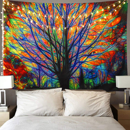 Colorful tree forest tapestry - Wnkrs