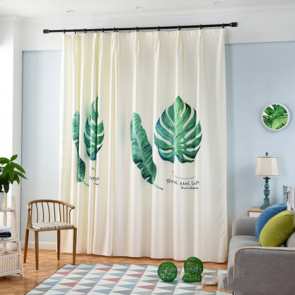 Banana leaf digital printing curtain - Wnkrs