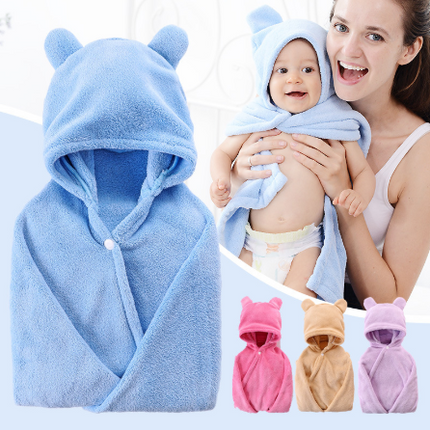 Cotton baby care hooded bath towel - Wnkrs