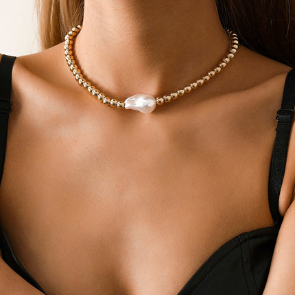 Women's Baroque Pearl Chain Necklace - Wnkrs