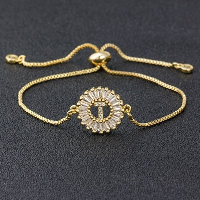 Women's Crystal Patterned Letter Bracelet - Wnkrs