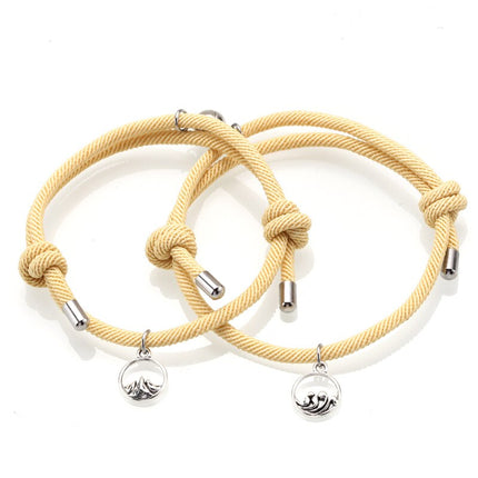 Rope Couple Bracelet with Magnite - Wnkrs