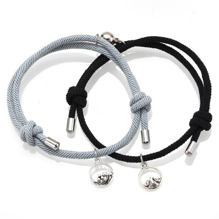 Rope Couple Bracelet with Magnite - Wnkrs