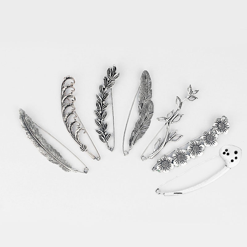 Women's Bohemian Silver Brooch