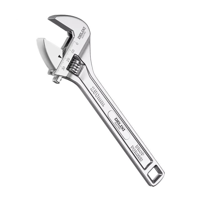 Adjustable Steel Wrench with Hexagonal Opening